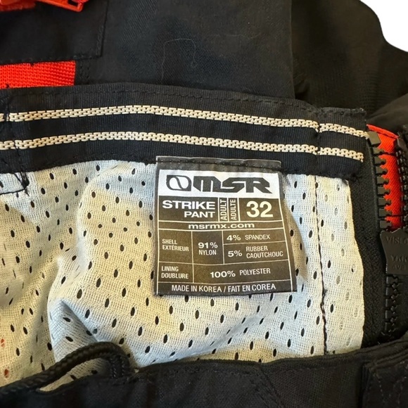 MSR‎ XC Motocross Racing Pants, men's 32 Red And Black - Picture 7 of 15